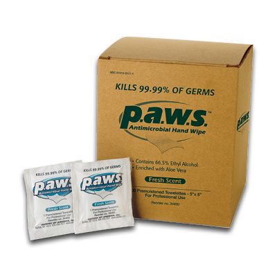 Image of PAWS Wipe & Dry Towelettes (100/box)