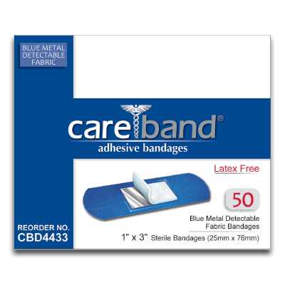 Blue+Metal+Detectable+Fabric+Bandages+1%26quot%3B+x+3%26quot%3B+%2850%2Fbx%29