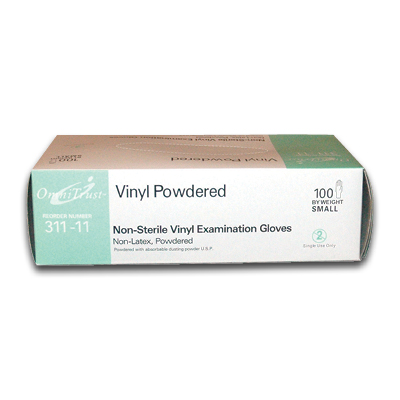 Image of Vinyl Gloves,  Powdered, Small - Omni Trust (100/box)