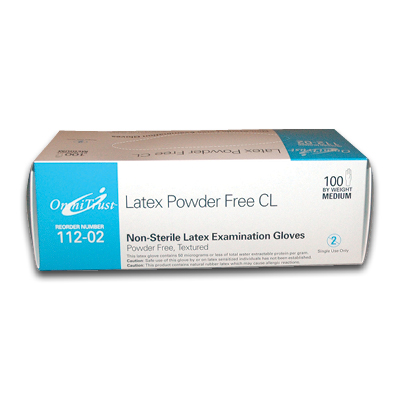 Image of Latex Gloves, Powder-Free, Medium - Omni Trust (100/box)