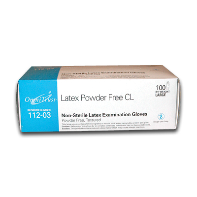 Image of Latex Gloves Powder-Free Large - Omni Trust (100/box)