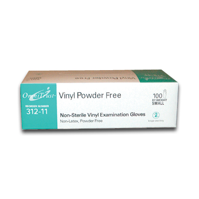 Image of Vinyl Gloves,  Powder-Free, Small - Omni Trust (100/box)