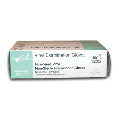 Image of Vinyl Gloves, Powdered, X Large - Omni Trust (100/box)