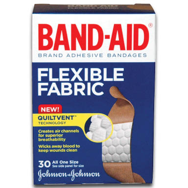 Image of J & J Flexible Band Aids 3/4" x 3"  (30/bx)