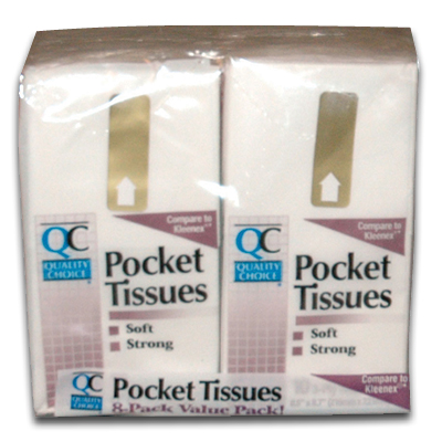 Image of Pocket Tissue (10 tissues each) (8/pk)