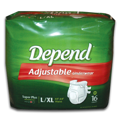Image of Depend Adjustable Underwear Lg/Xlg 44