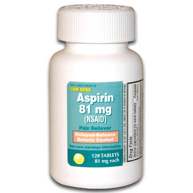 Image of Low Dose Aspirin 81 mg Tablets (120/btl)