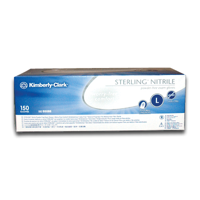Image of Nitrile Gloves, Powder Free, Large - Kimberly Clark (150/box)