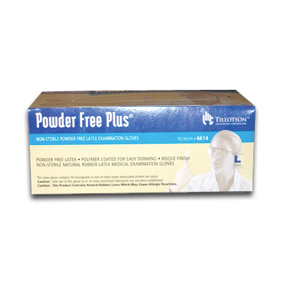 Image of Latex Gloves,  Powder-Free, Large - Tillotson (100/box)
