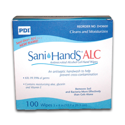 Image of PDI Sani-Hands Alcohol Hand Wipes (100/box)