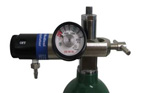 Image of Brass & Aluminum Regulator w/no Demand Ports 1 Barb 15 LPM Left Handed