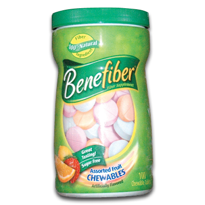 Image of Benefiber - Fiber Supplement Assorted Fruit Chewable Sugar Free Tablets (100/btl)