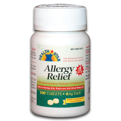 Image of Health Star Allergy relief 4 mg. Tablets (100/bx)