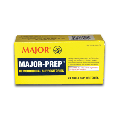 Image of Major Prep Hemorrhoid Suppositories (24/bx)