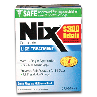 Image of Nix Lice Treatment Creme Rinse with Nit Removal Comb 2 oz