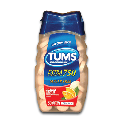 Image of Tums Extra Strength Sugar Free Orange Flavor (80/bx)