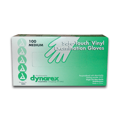 Image of Vinyl Gloves, Powdered, Medium - Dynarex (100/box)