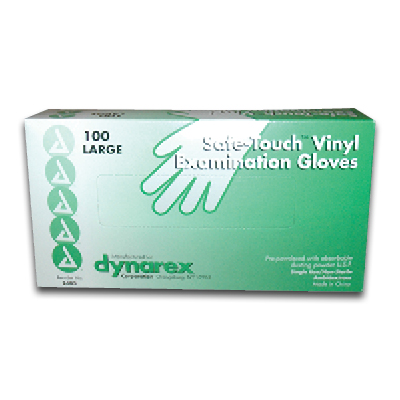 Image of Vinyl Gloves, Powdered, Large - Dynarex (100/box)