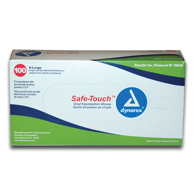 Image of Vinyl Gloves, Powdered, X-Large - Dynarex (100/box)