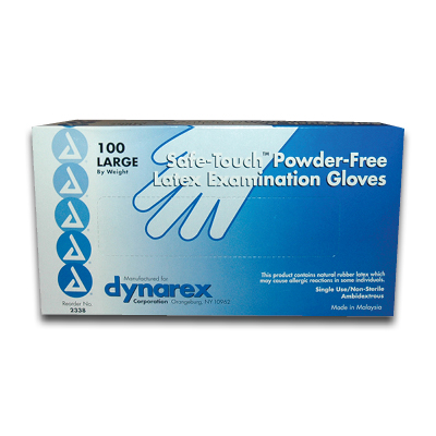 Image of Latex Gloves, Powder-Free, Large - Dynarex (100/box)