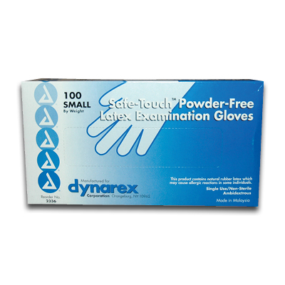Image of Latex Gloves, Powder-Free, Small - Dynarex (100/box)