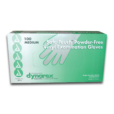 Image of Vinyl Gloves, Powder-Free, Medium- Dynarex (100/box)