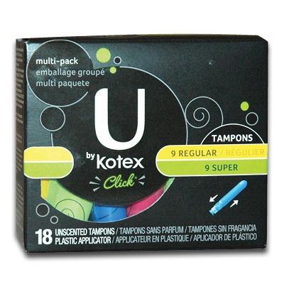 Image of Kotex Tampons Multi-Pack Tampons Unscented (18/bx) (9 Regular, 9 Super)