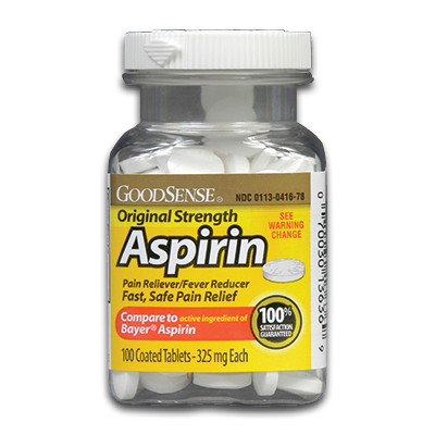 Image of GoodSense Aspirin Original Strength 325 mg Tablets (100/bx)