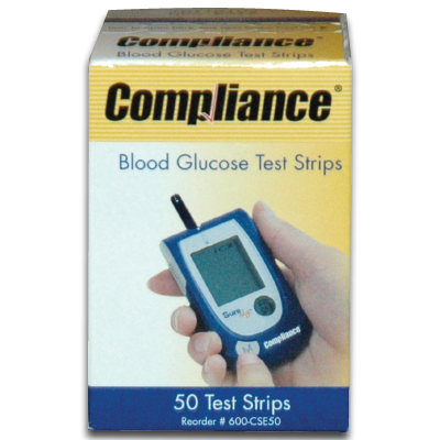 Image of Compliance Blood Glucose Test Strips (50/bx)