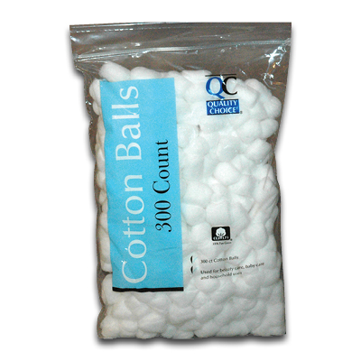 Image of QC Cotton Balls 100% Cotton (300/bag)