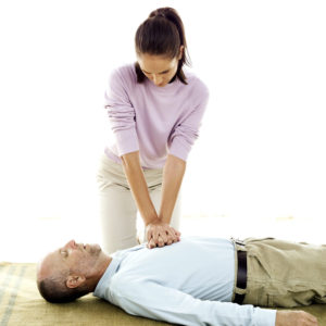 Woman Performing CPR