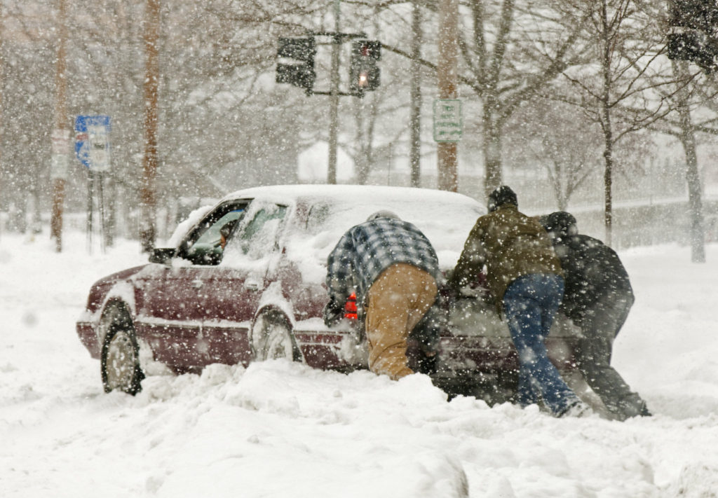 car-stuck-in-snow Car Stuck in Snow