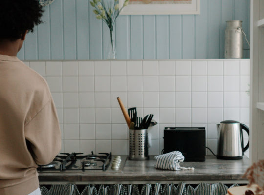 Person in Kitchen alone