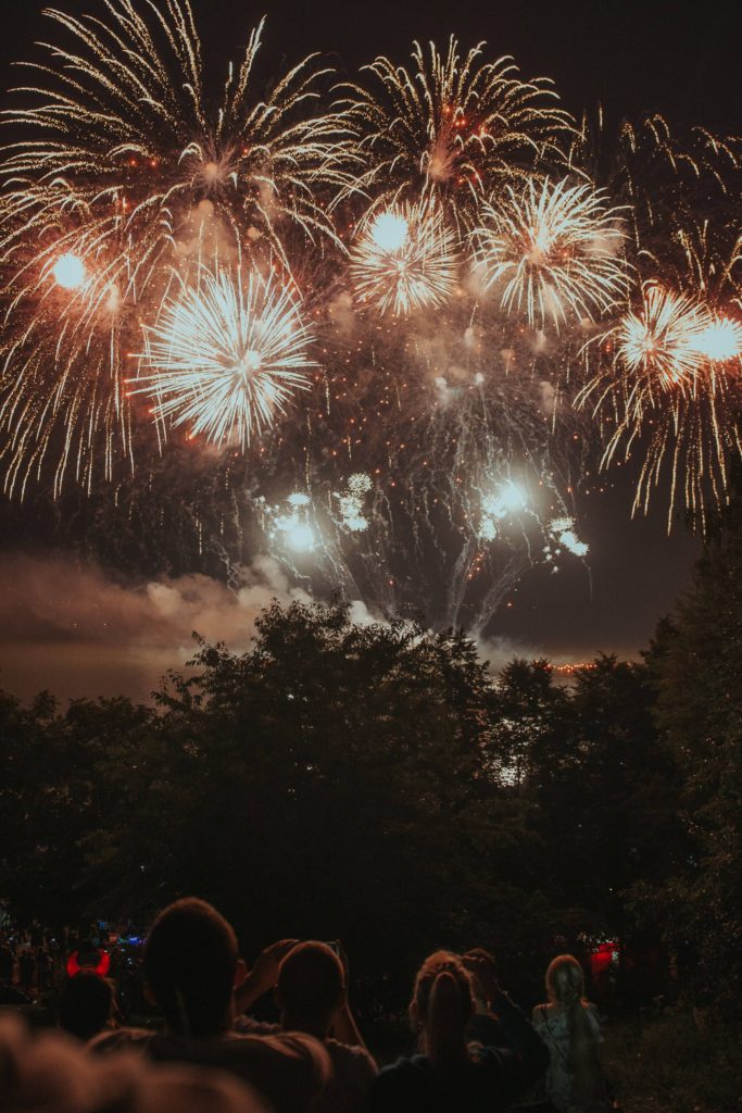 people watching Fireworks