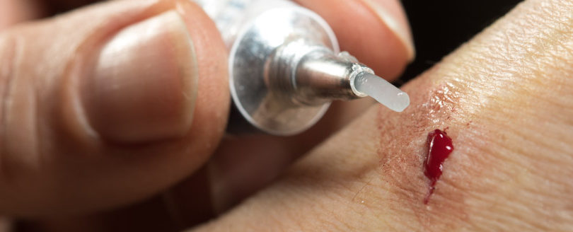 antibiotic ointment on a cut