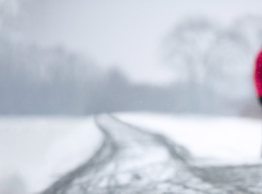 stranded vehicle in winter