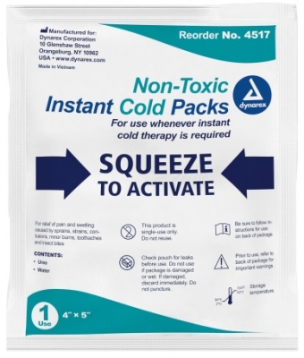 Dynarex Non-Toxic Instant Cold Pack 4" x 5" (24/cs)