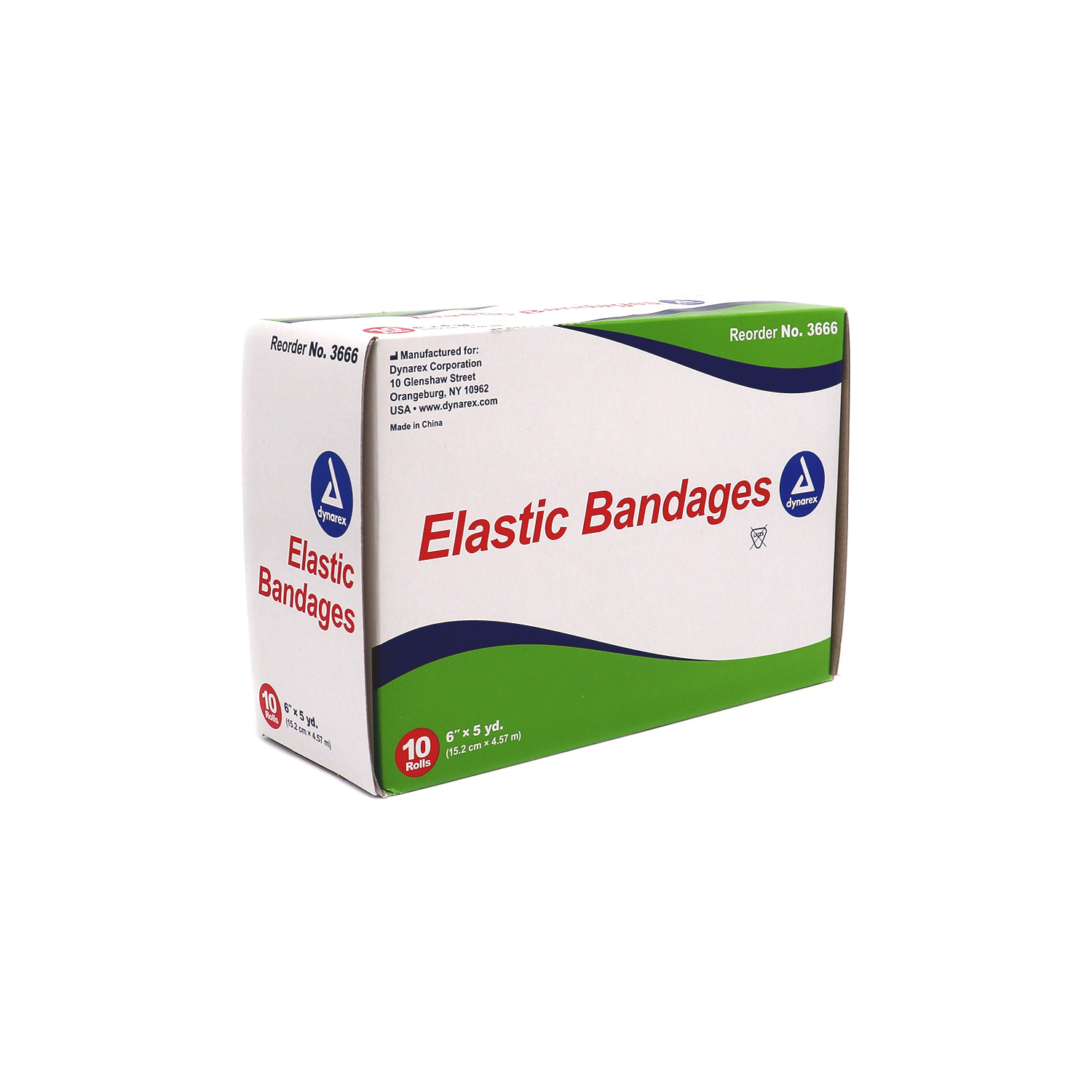 Elastic Ace Bandages 6" X 5 yards 10/Pack Latex Free