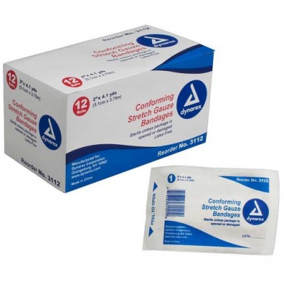 Roll Gauze 2" x 4 yds. (12/pkg)