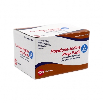 Povidone Iodine Wipes (100/box)