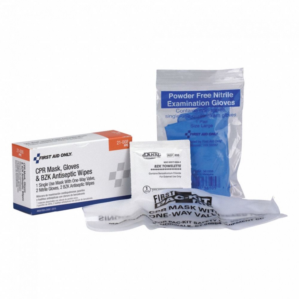 CPR Kit including CPR Mask, Gloves, and Wipes | E-FirstAid