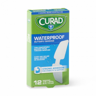 CURAD Waterproof Butterfly Bandages (12/bx)