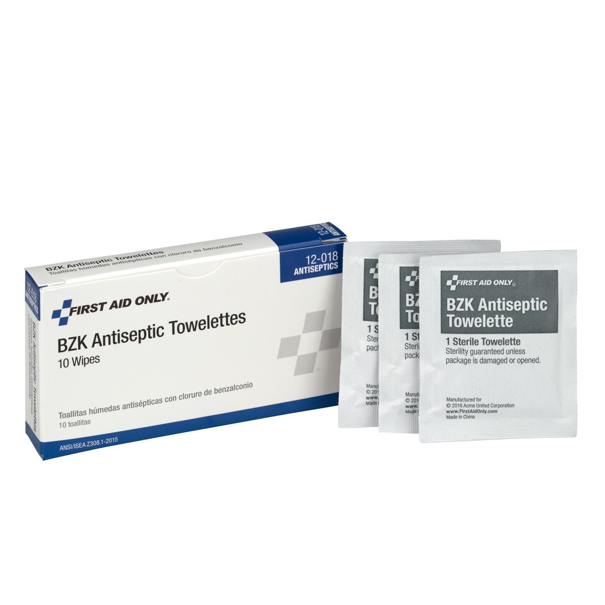BZK Antiseptic Wipes (10/bx) eFirstAidSupplies