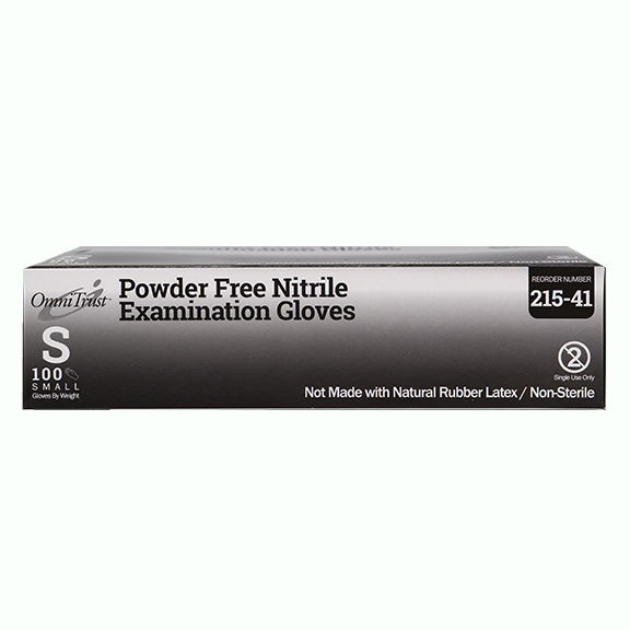 Powder Free Black Nitrile Gloves Small (100/Ct)