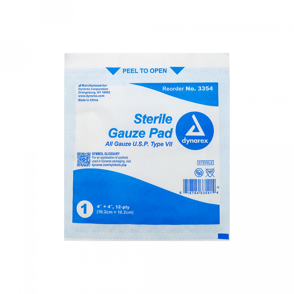 Gauze Pads 4" x 4" (100/bx) : E-FirstaidSupplies