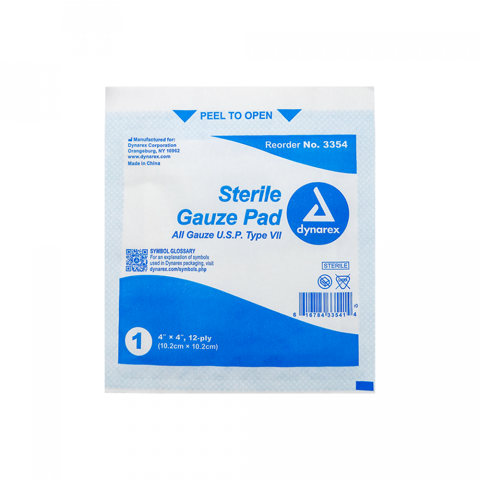 Gauze Pads 4 x 4 (100/bx) : E-FirstaidSupplies