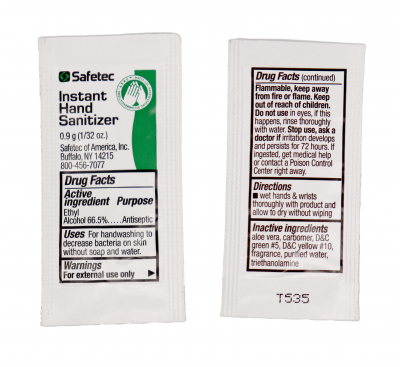 Bulk Instant Hand Sanitizer Packets (100/Bag)