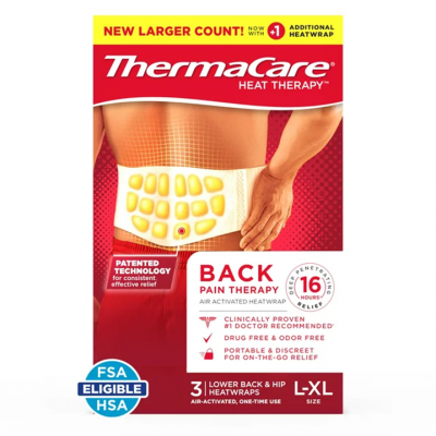 Thermacare Lower Back & Hip 3/Ea