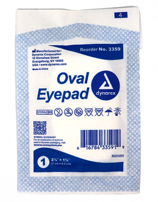 Oval Eyepad - 2-5/8” x 1-5/8” : E-FirstaidSupplies