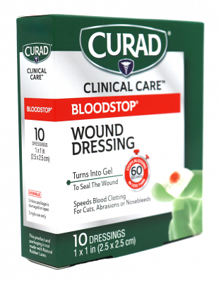 Curad Blood Stop Hemostatic Gauze 10/Ct
